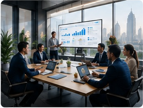 Digital strategy business meeting